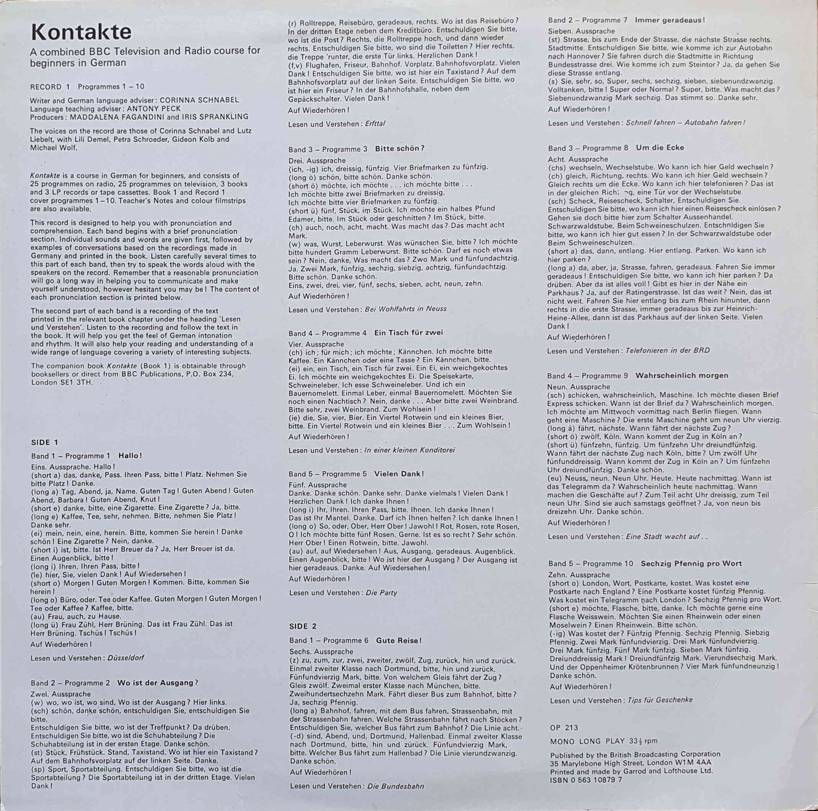 Back cover of OP 213